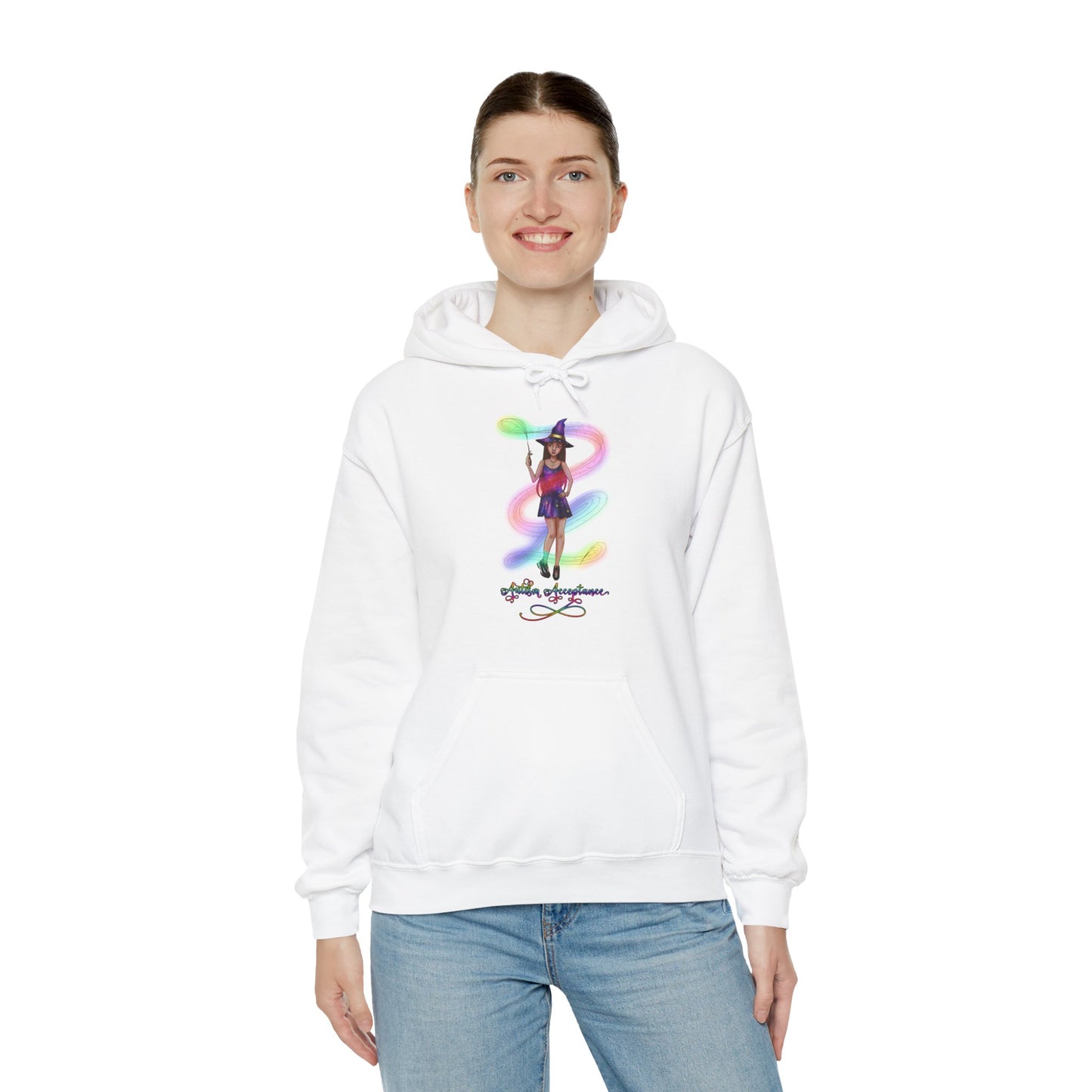 Autism Acceptance Magical Witch Unisex Hoodie S-5XL