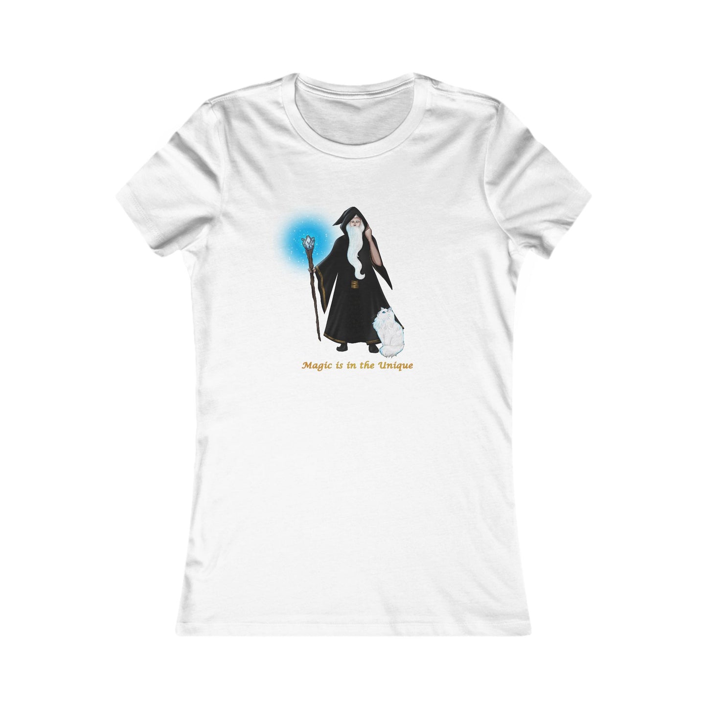 Magic in the Unique Wizard/Cat Familiar Women's T-Shirt