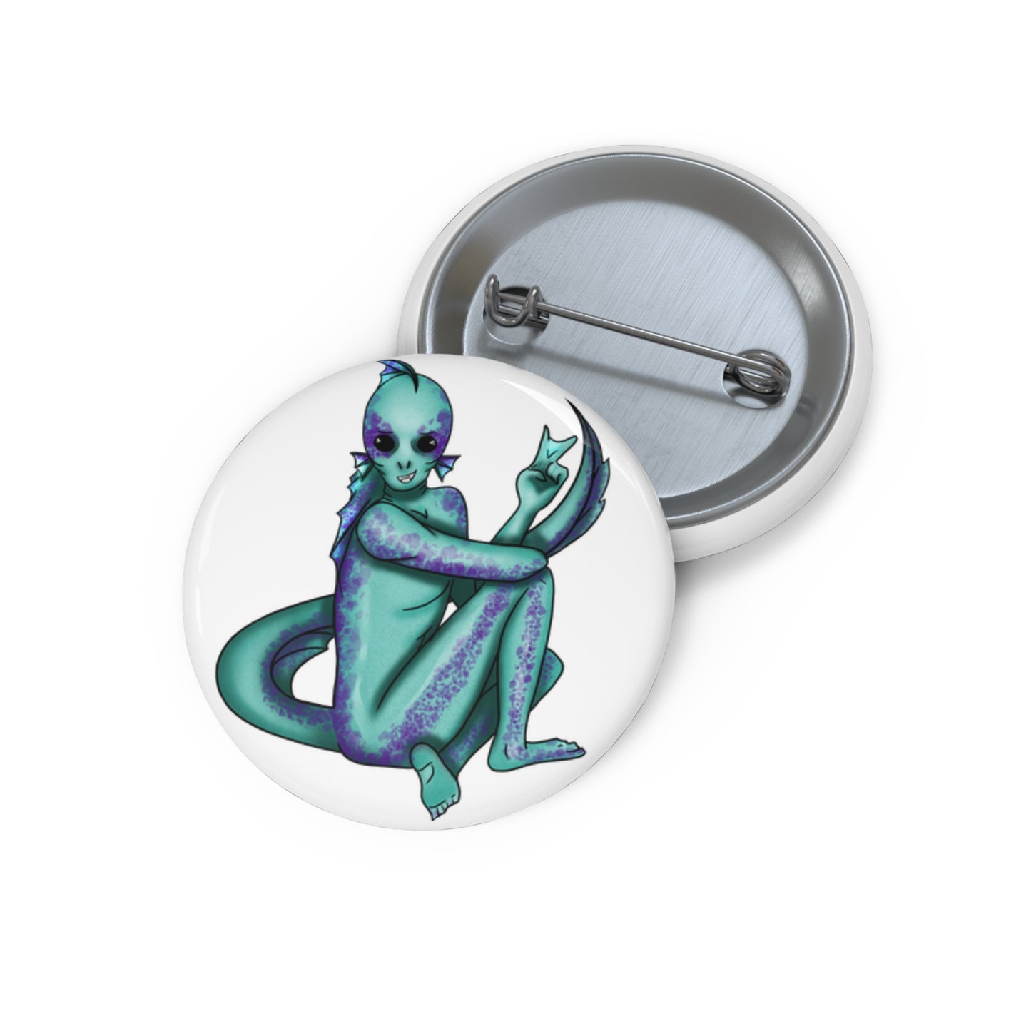 Lake Monster Button Pin
