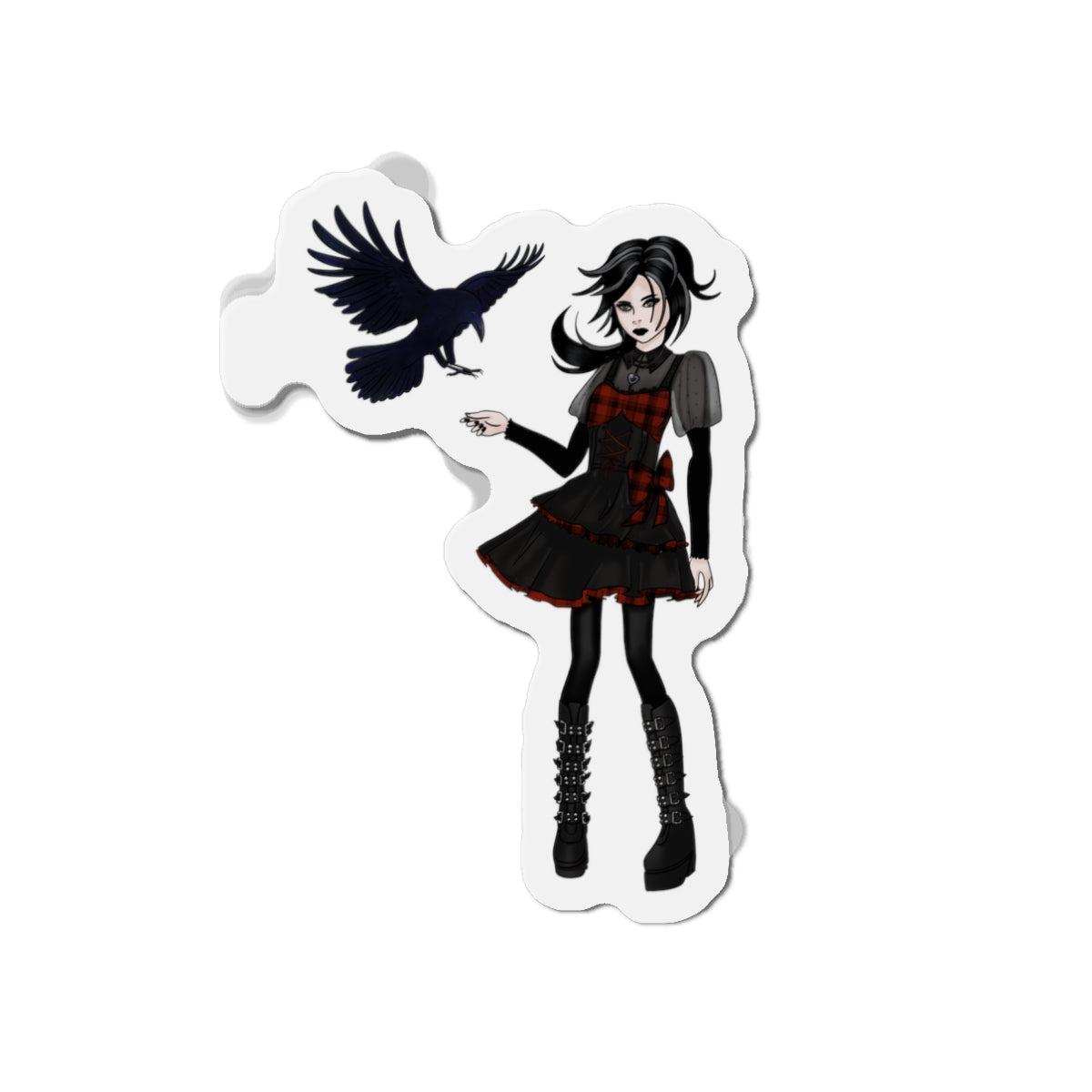 Raven Witch Kiss-Cut Magnet