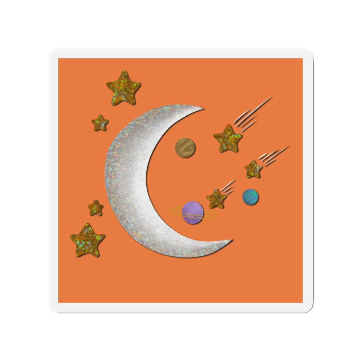 Writer's Imagination Kiss-Cut Magnet (Moon/Stars)