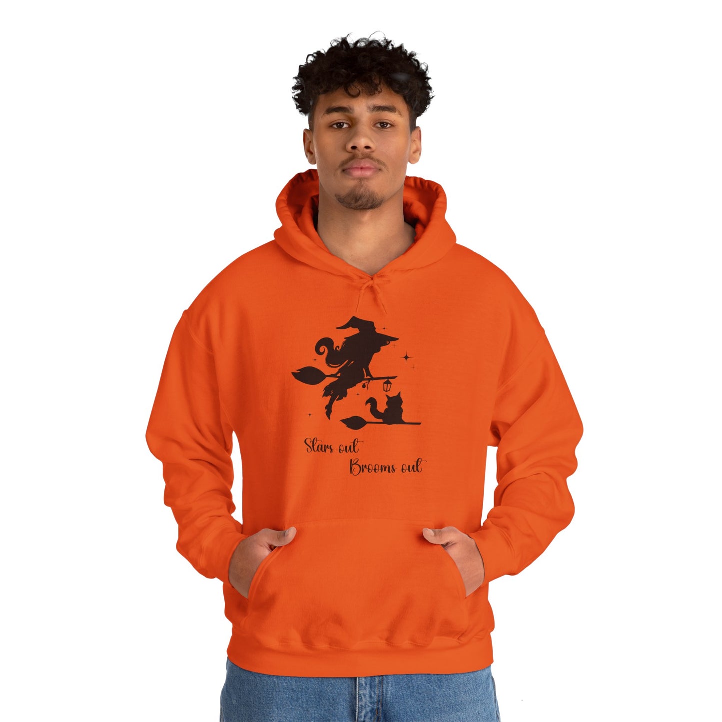 Dark Shadow Witch with Cat Unisex Hoodie S-5XL