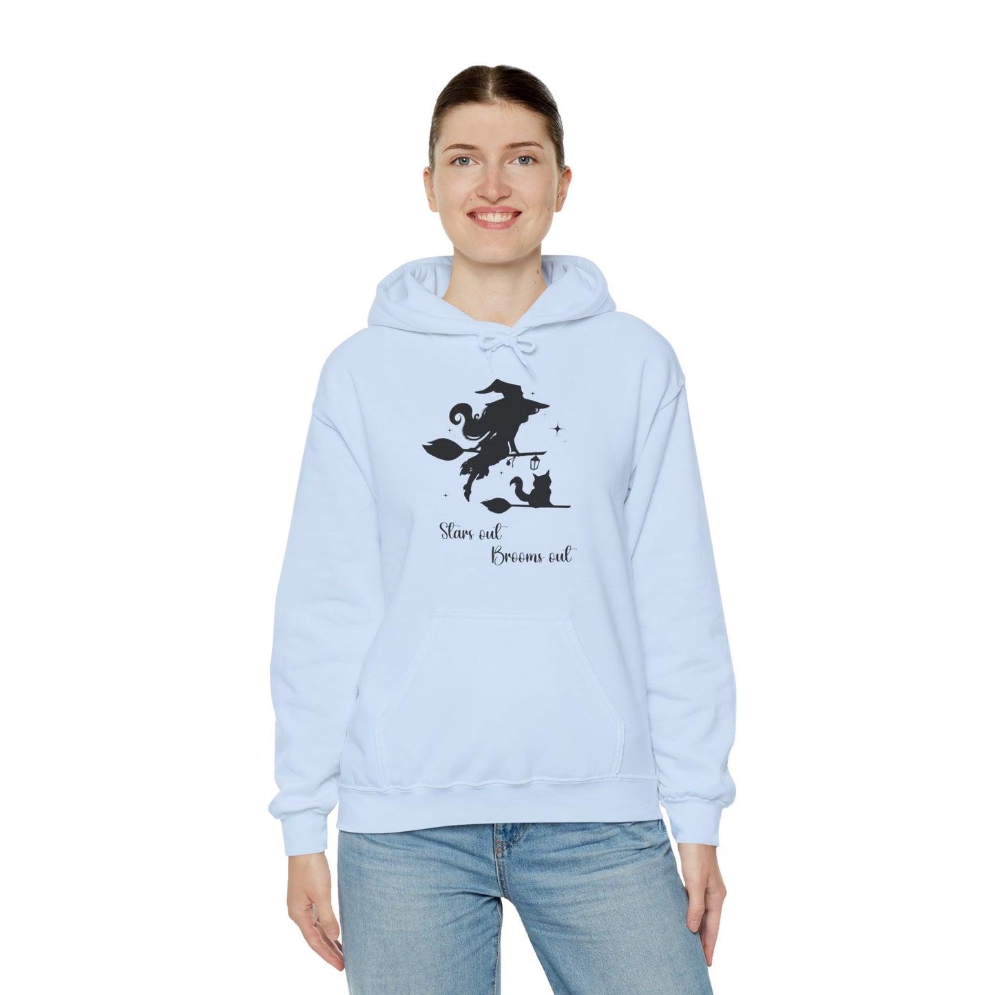 Dark Shadow Witch with Cat Unisex Hoodie S-5XL