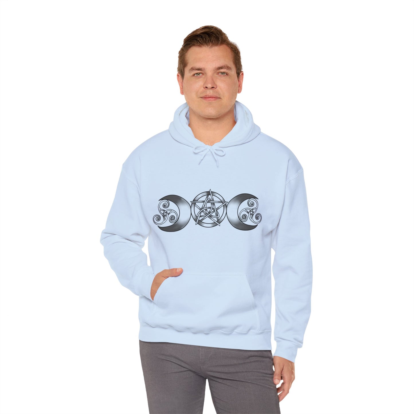 Triple Moon-Triquetra-Pentacle-Triskele Unisex Hoodie S-5XL