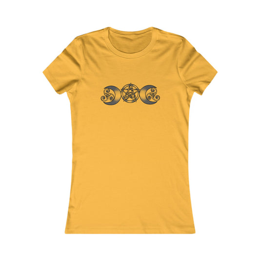Triple Moon-Triquetra-Pentacle-Triskele Women's T-Shirt