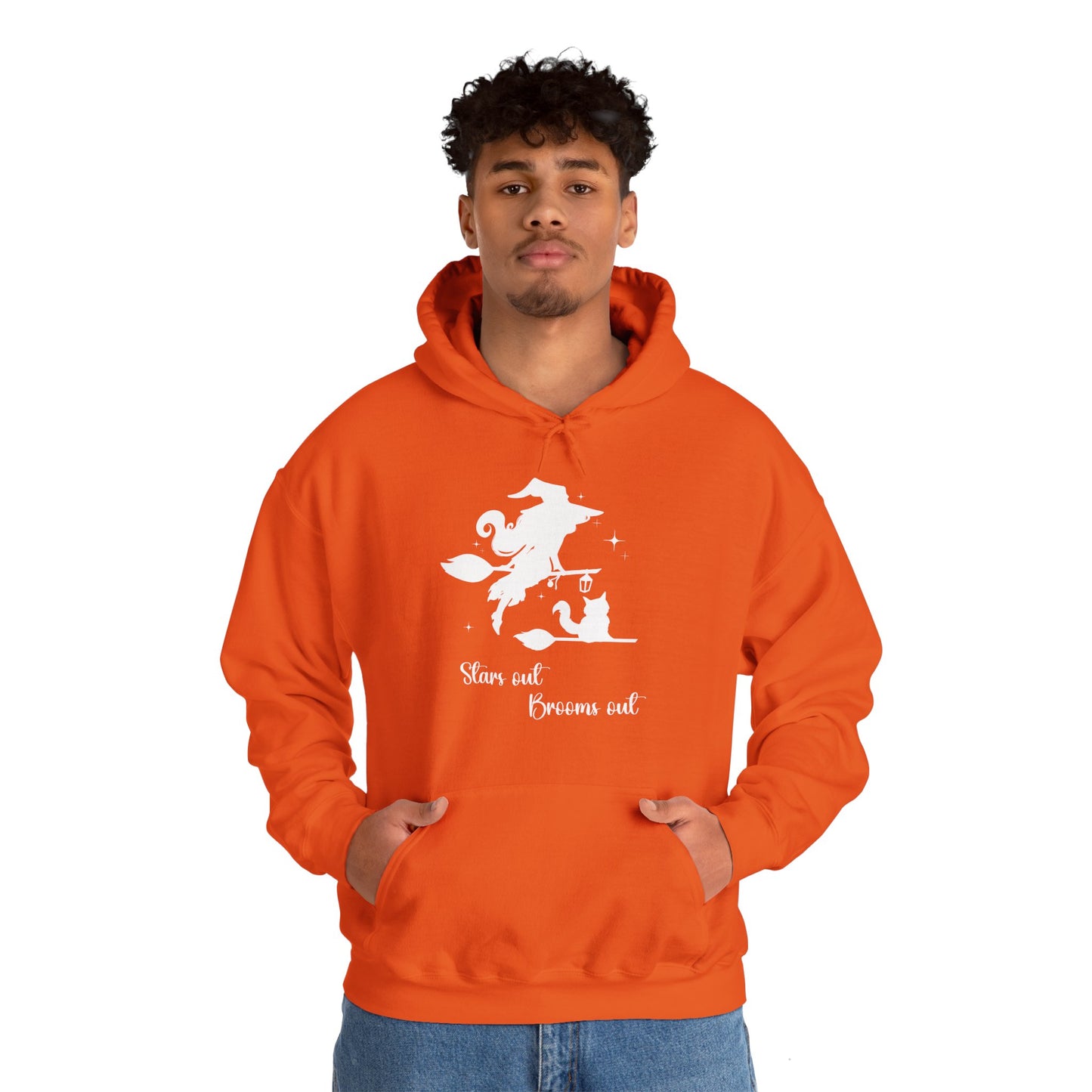 Light Shadow Witch with Cat Unisex Hoodie S-5XL