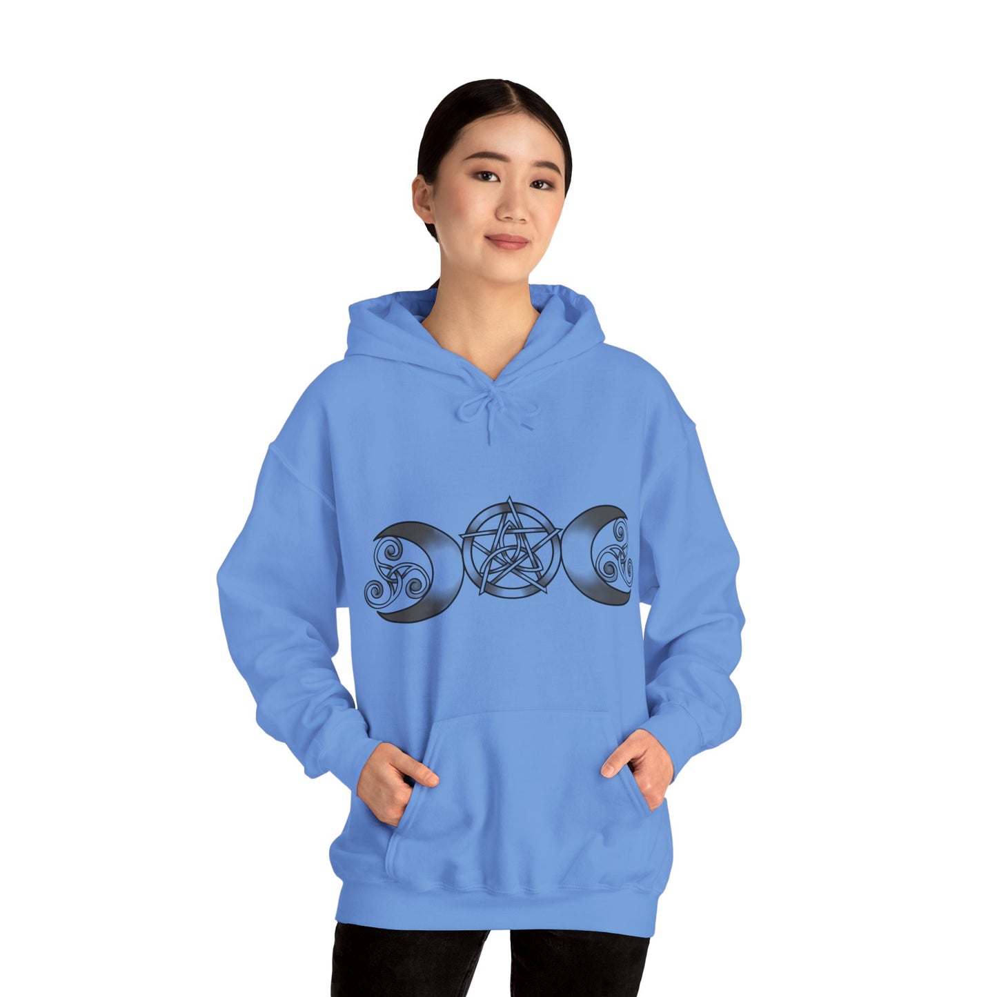 Triple Moon-Triquetra-Pentacle-Triskele Unisex Hoodie S-5XL