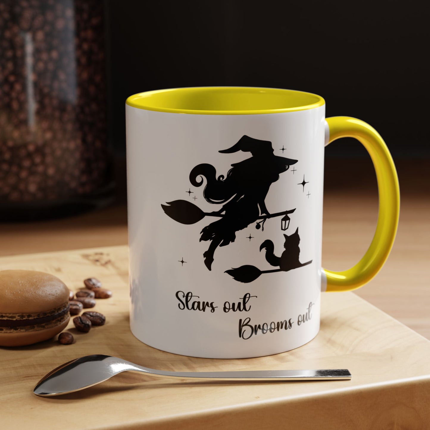 Dark Shadow Witch with Cat Mug