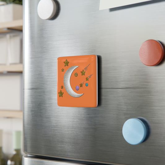 Writer's Imagination Porcelain Magnet (Moon/Stars)