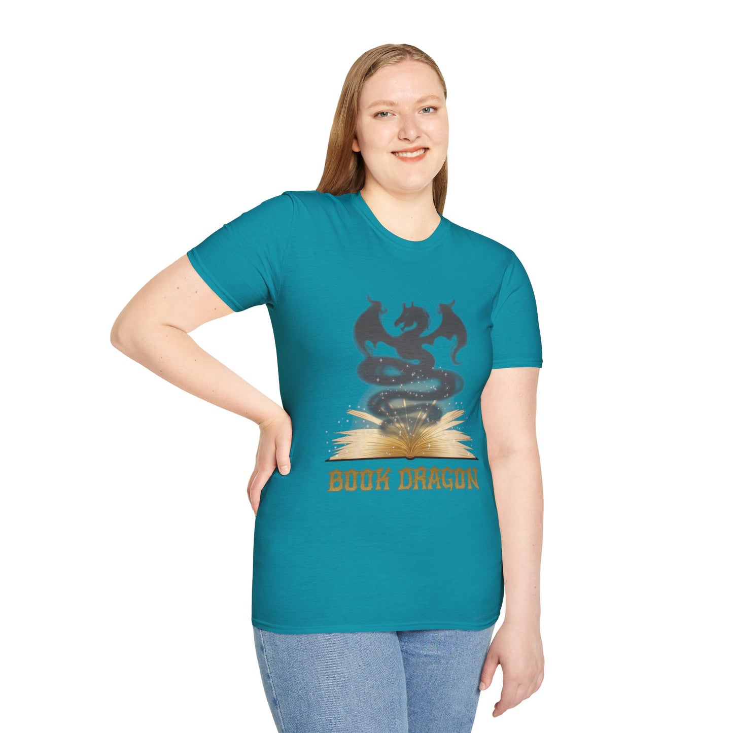 Book Dragon Unisex Softstyle T-Shirt XS-5XL