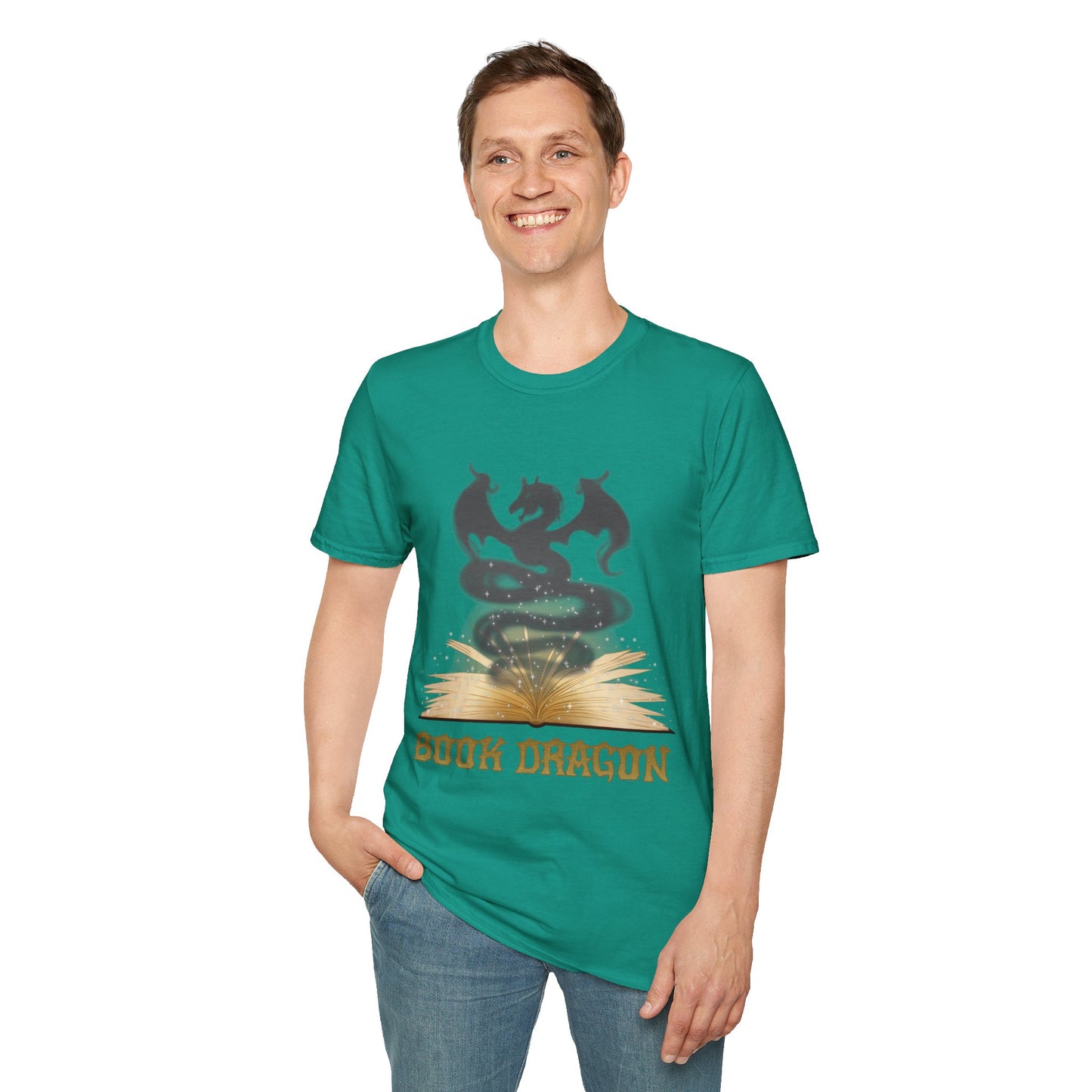 Book Dragon Unisex Softstyle T-Shirt XS-5XL