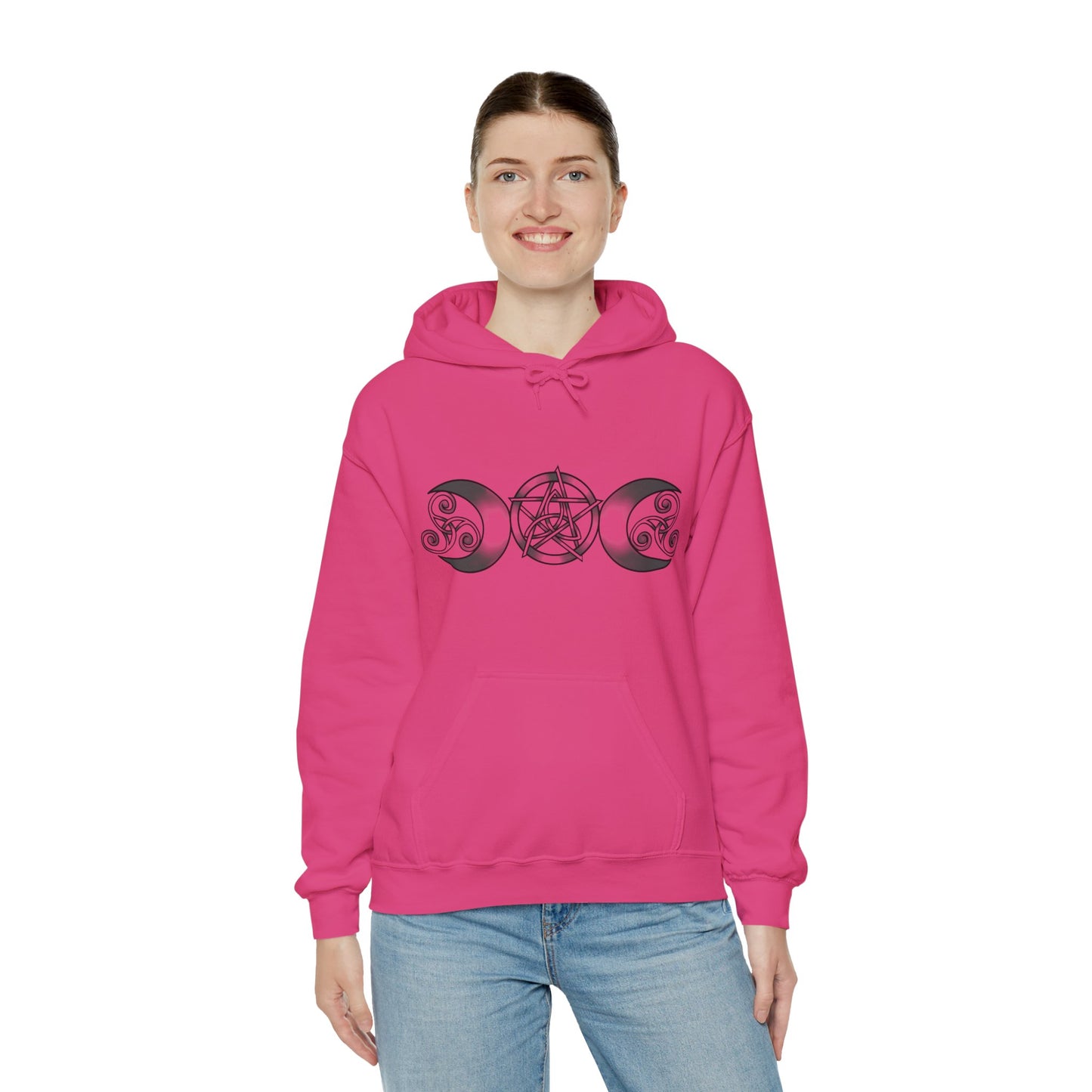 Triple Moon-Triquetra-Pentacle-Triskele Unisex Hoodie S-5XL