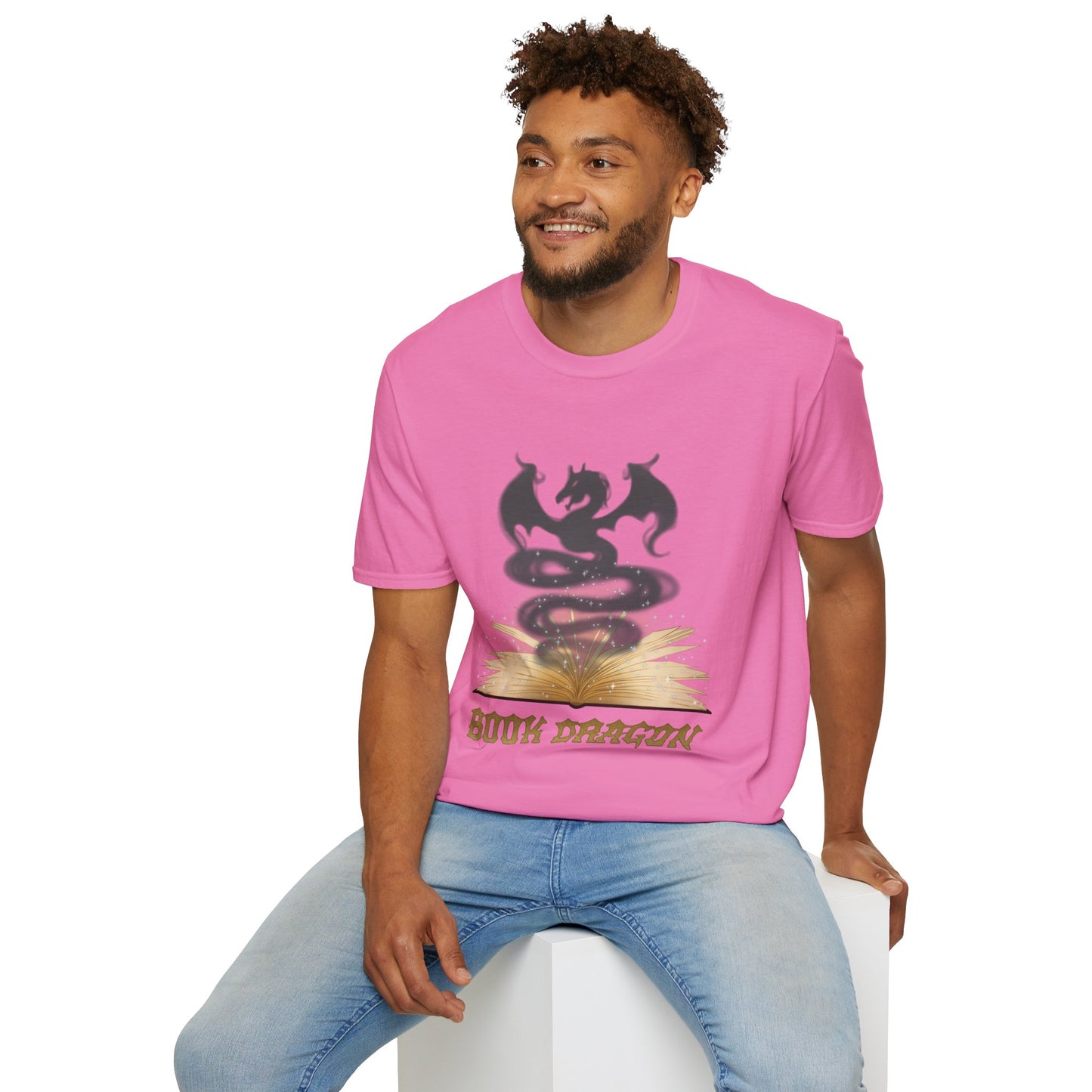 Book Dragon Unisex Softstyle T-Shirt XS-5XL