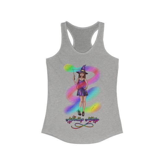 Actually Autistic Magical Witch Women's Racerback Tank Top