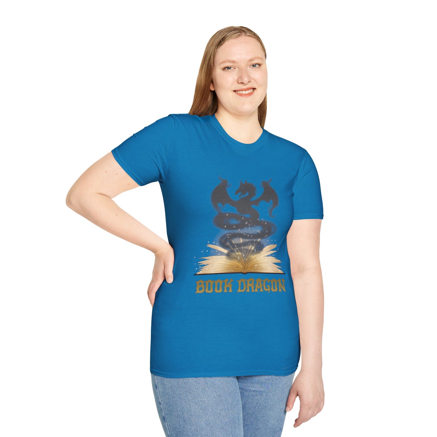 Book Dragon Unisex Softstyle T-Shirt XS-5XL