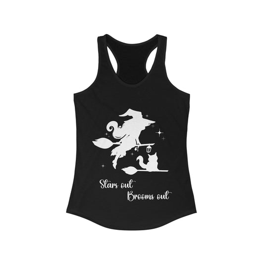 Light Shadow Witch with Cat Women's Racerback Tank Top