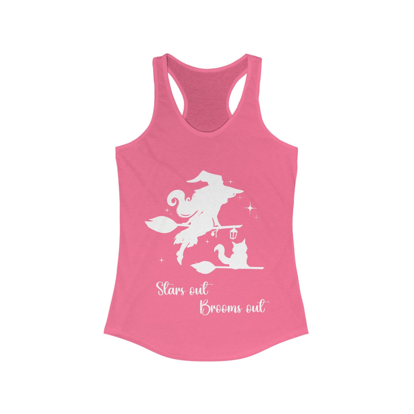 Light Shadow Witch with Cat Women's Racerback Tank Top