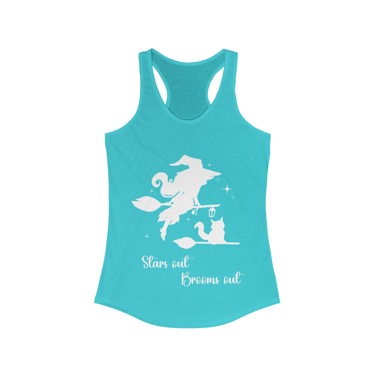 Light Shadow Witch with Cat Women's Racerback Tank Top