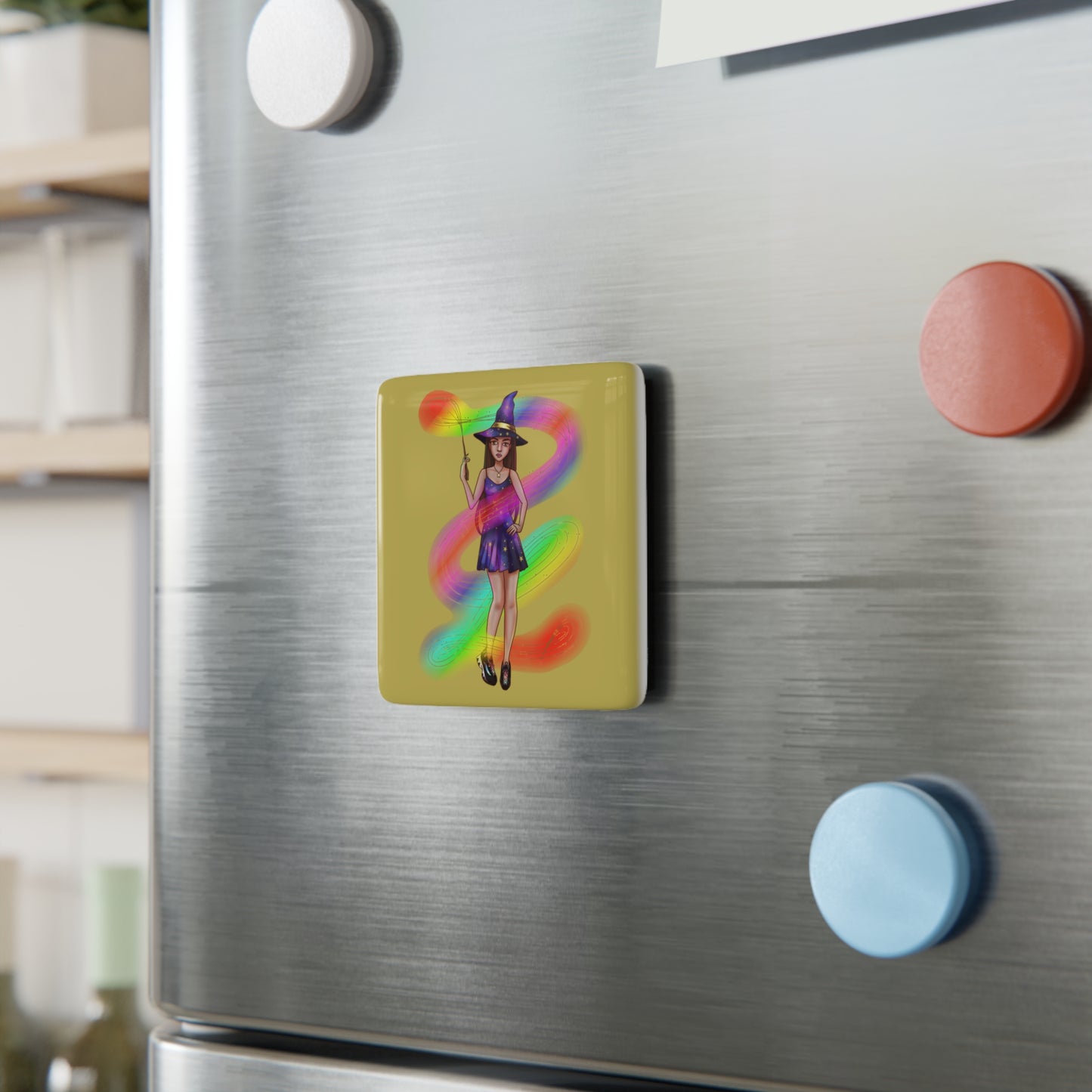 Magical Witch Porcelain Magnet