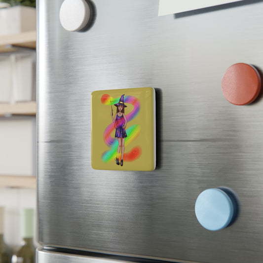 Magical Witch Porcelain Magnet