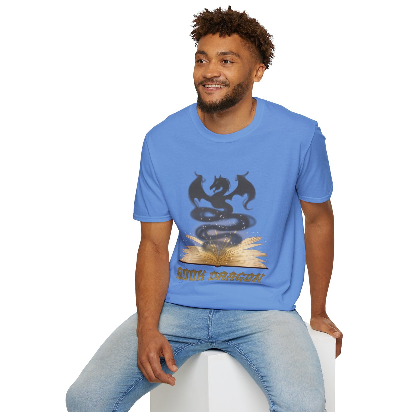 Book Dragon Unisex Softstyle T-Shirt XS-5XL