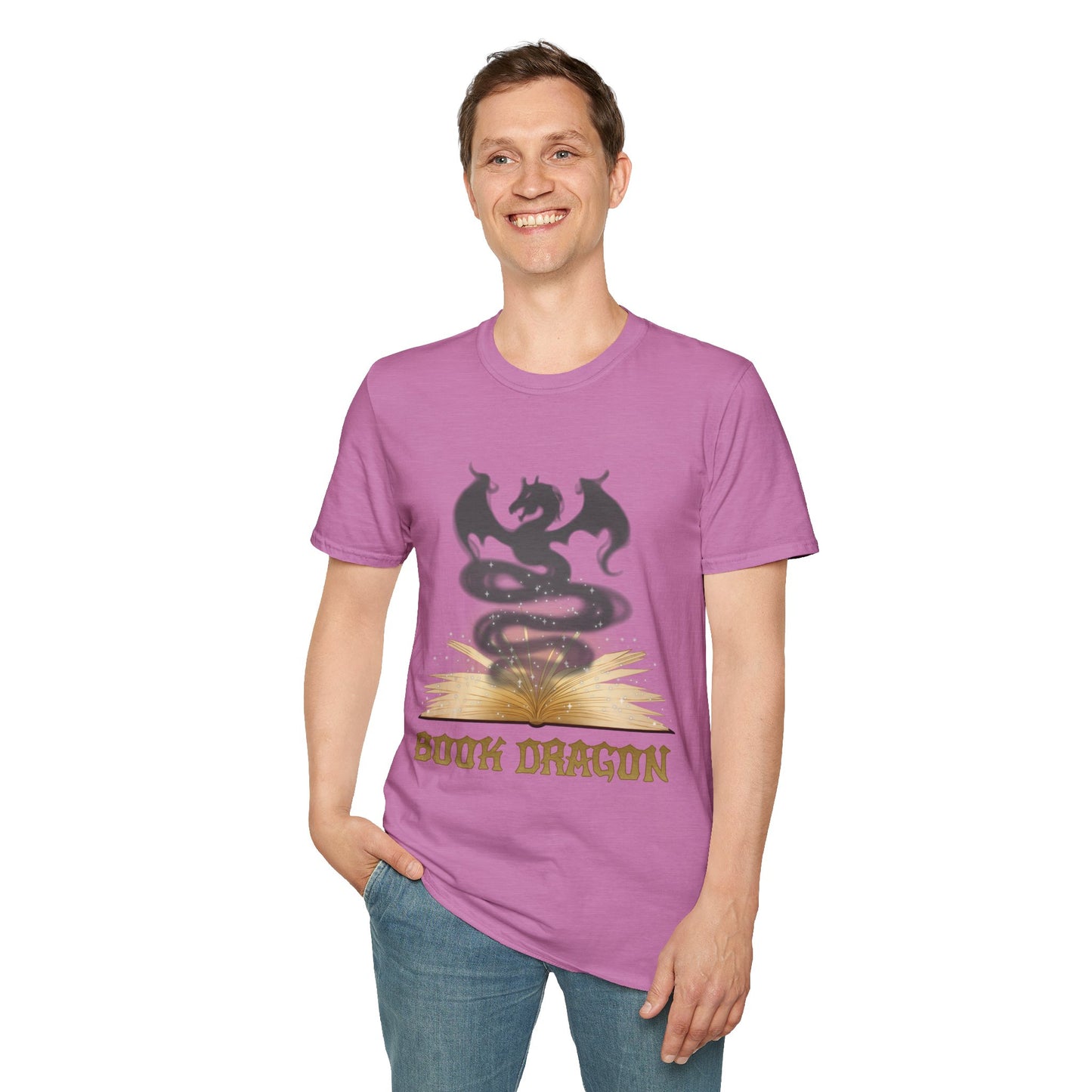 Book Dragon Unisex Softstyle T-Shirt XS-5XL