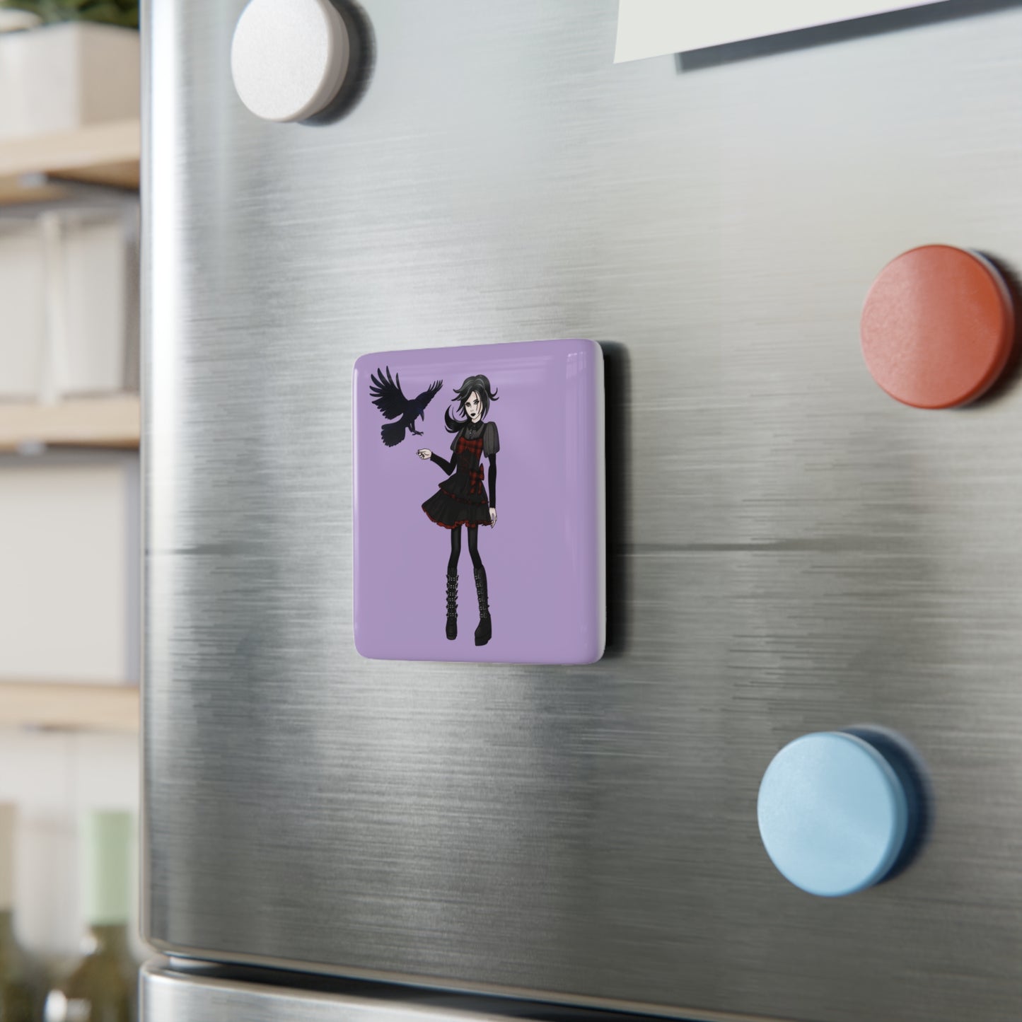 Raven Witch Porcelain Magnet