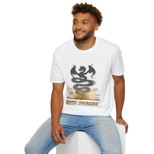 Book Dragon Unisex Softstyle T-Shirt XS-5XL