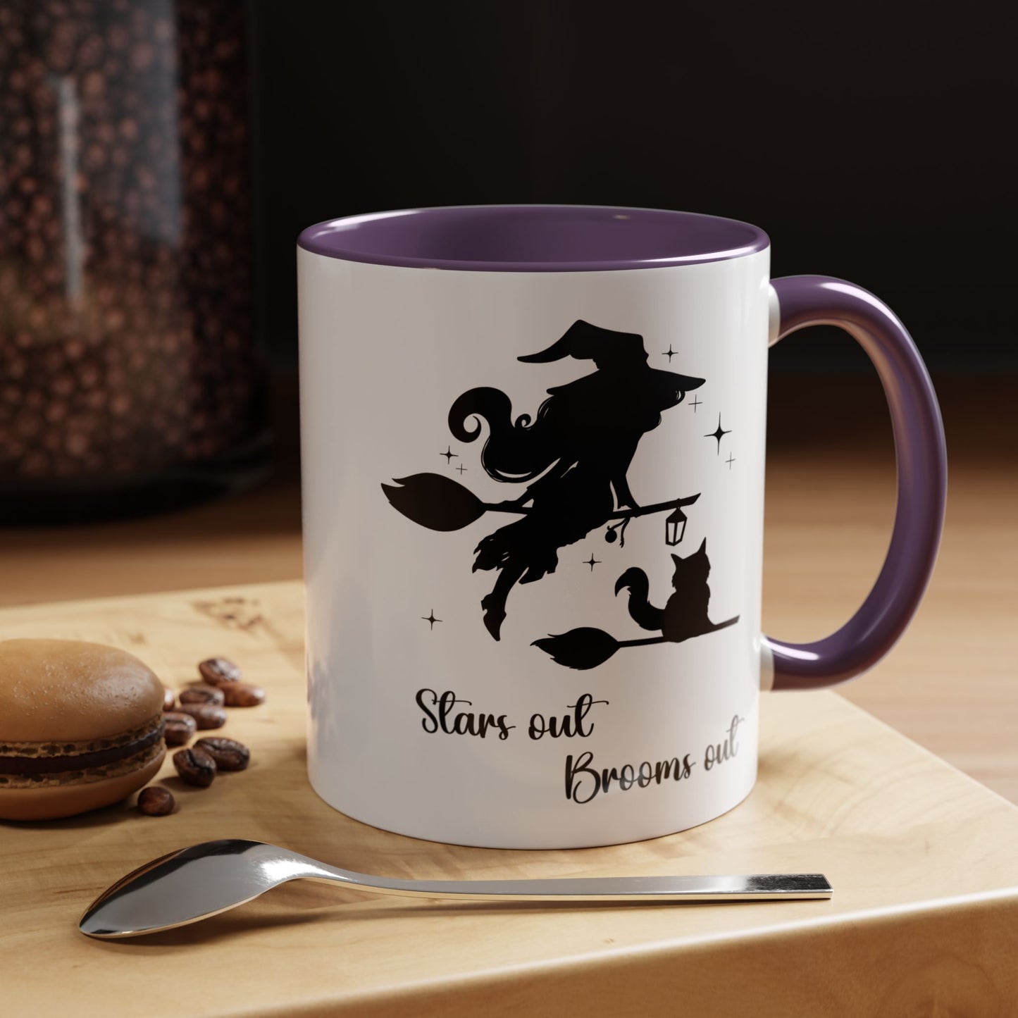 Dark Shadow Witch with Cat Mug