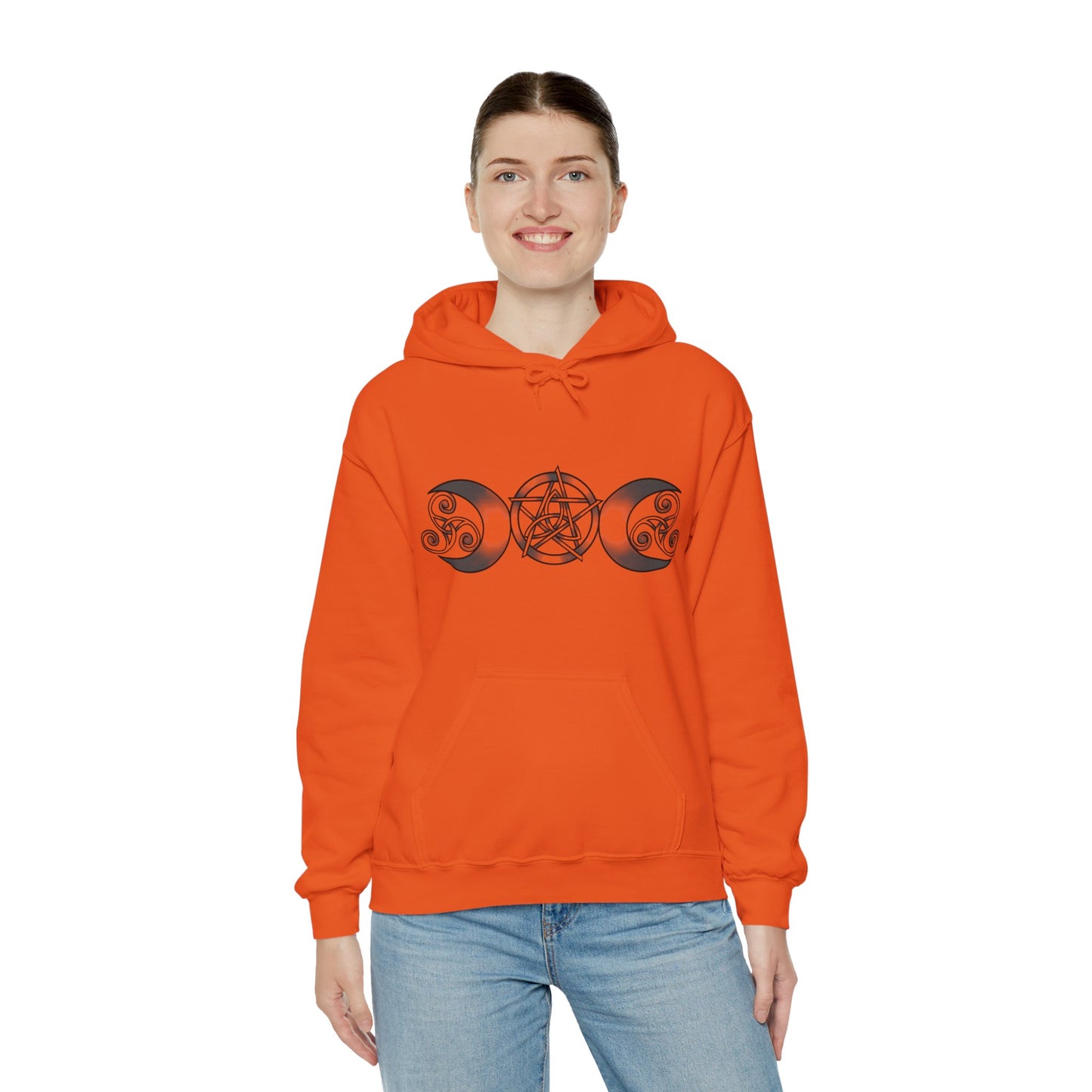 Triple Moon-Triquetra-Pentacle-Triskele Unisex Hoodie S-5XL