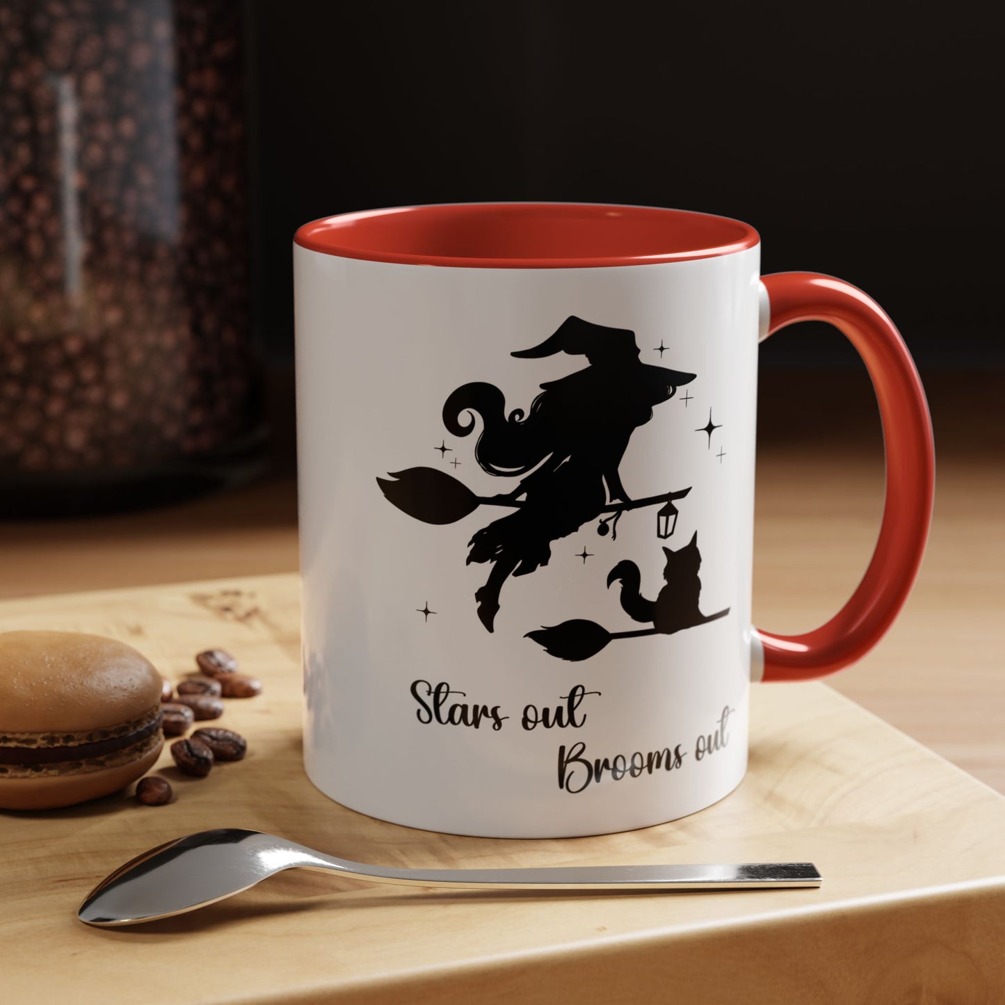 Dark Shadow Witch with Cat Mug