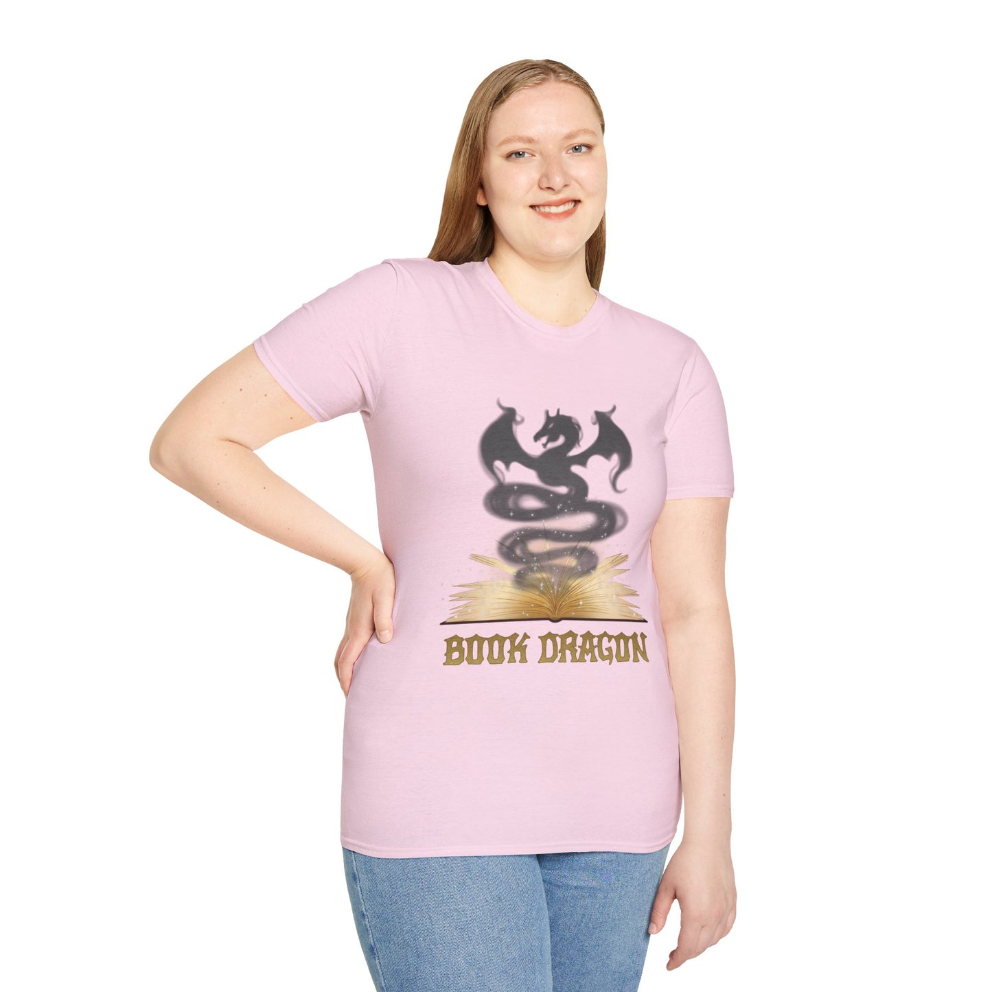 Book Dragon Unisex Softstyle T-Shirt XS-5XL