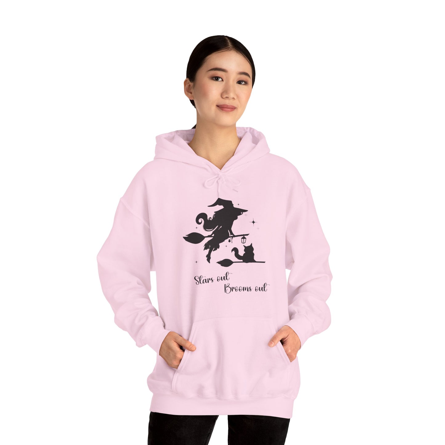 Dark Shadow Witch with Cat Unisex Hoodie S-5XL