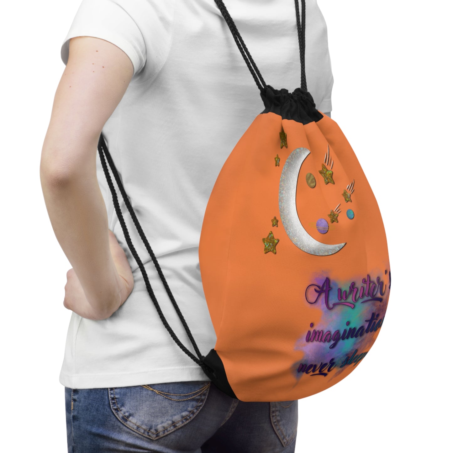 Writer's Imagination Drawstring Bag