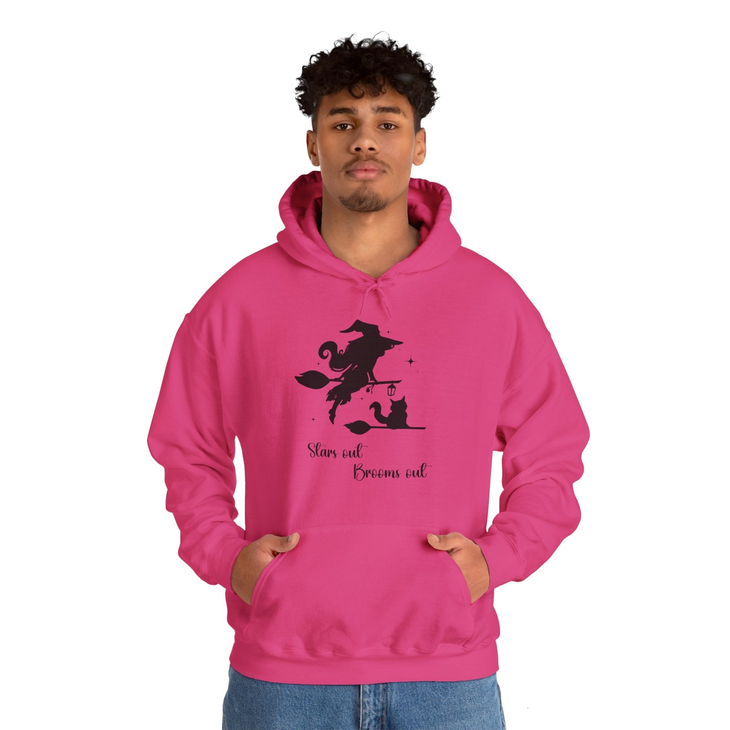 Dark Shadow Witch with Cat Unisex Hoodie S-5XL