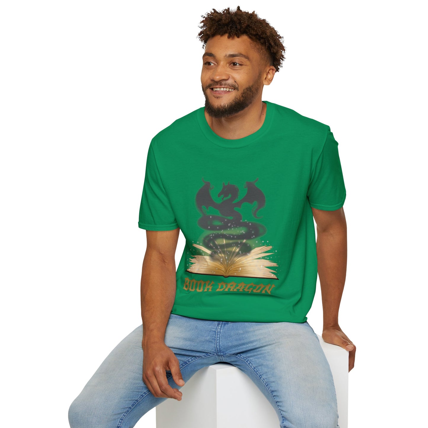 Book Dragon Unisex Softstyle T-Shirt XS-5XL
