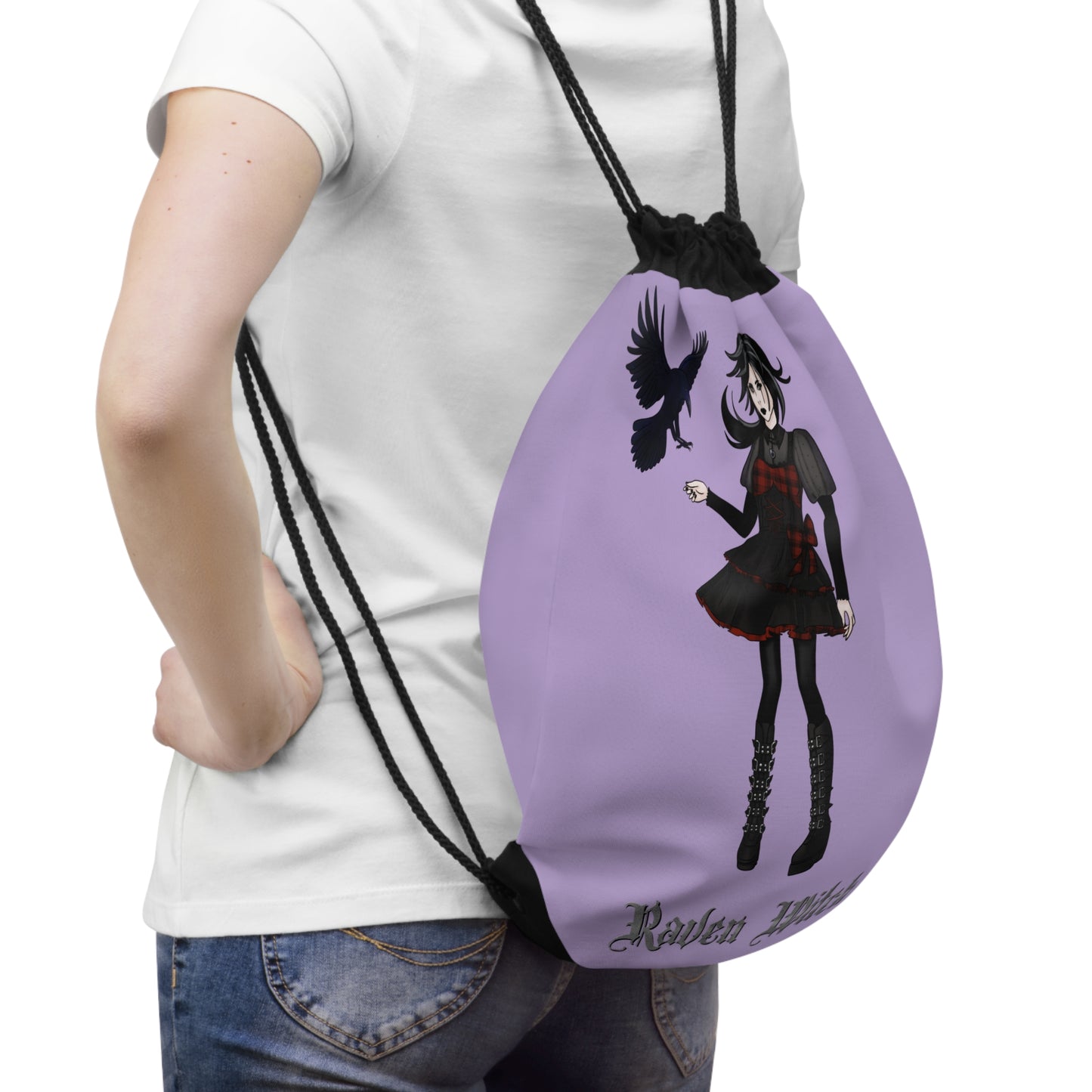 Raven Witch Drawstring Bag