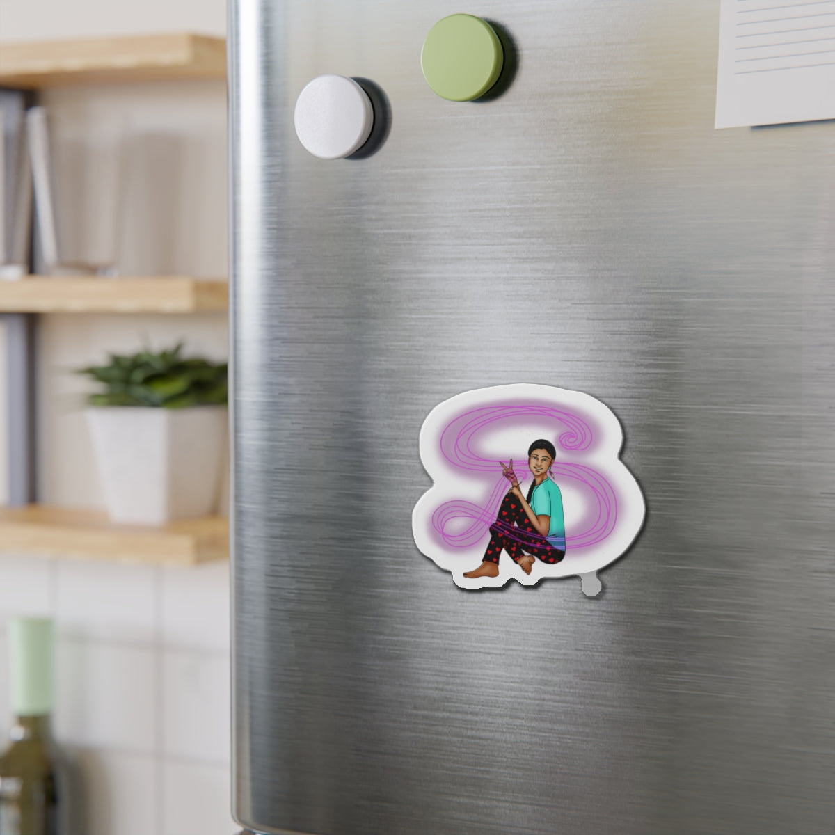 Light Witch Kiss-Cut Magnet