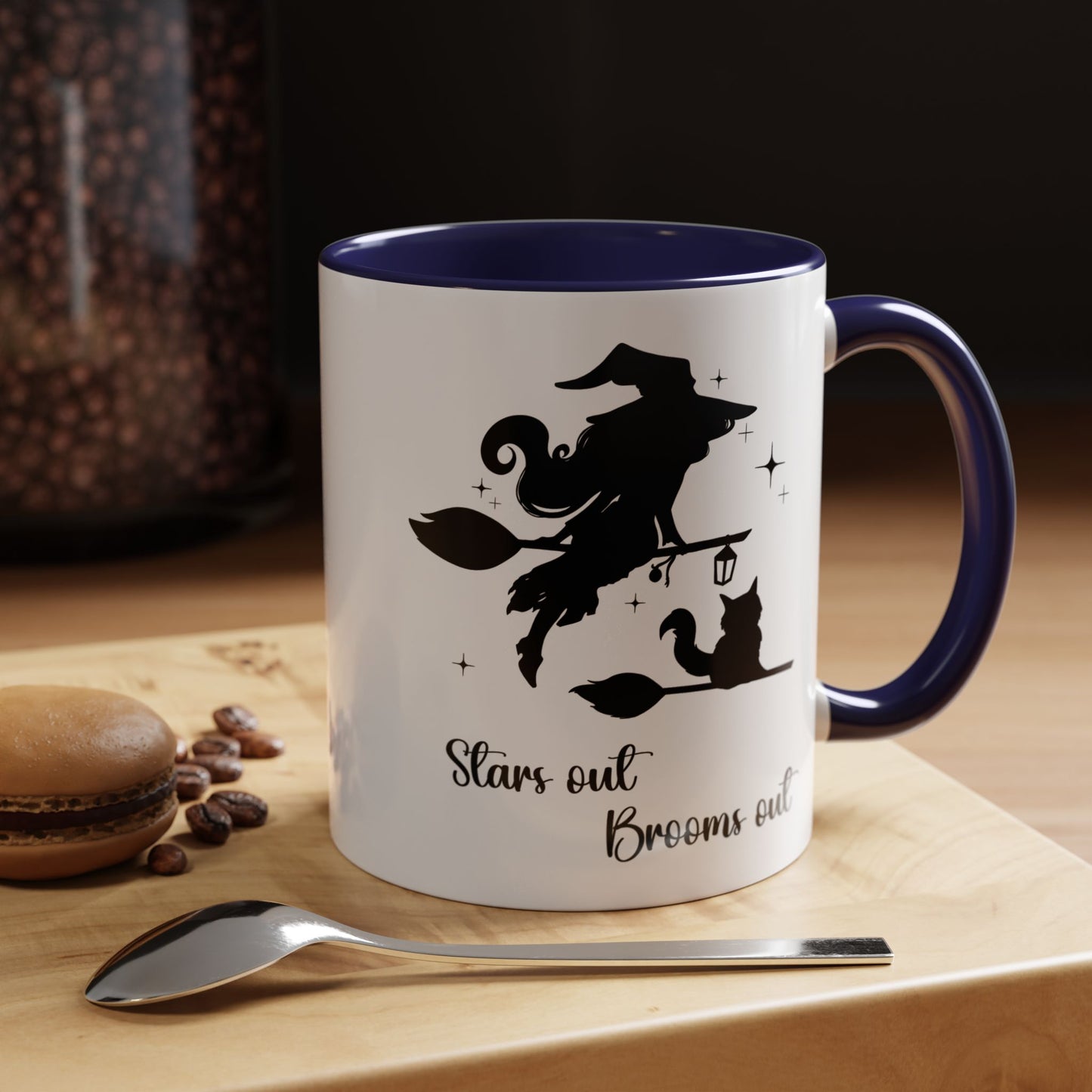 Dark Shadow Witch with Cat Mug