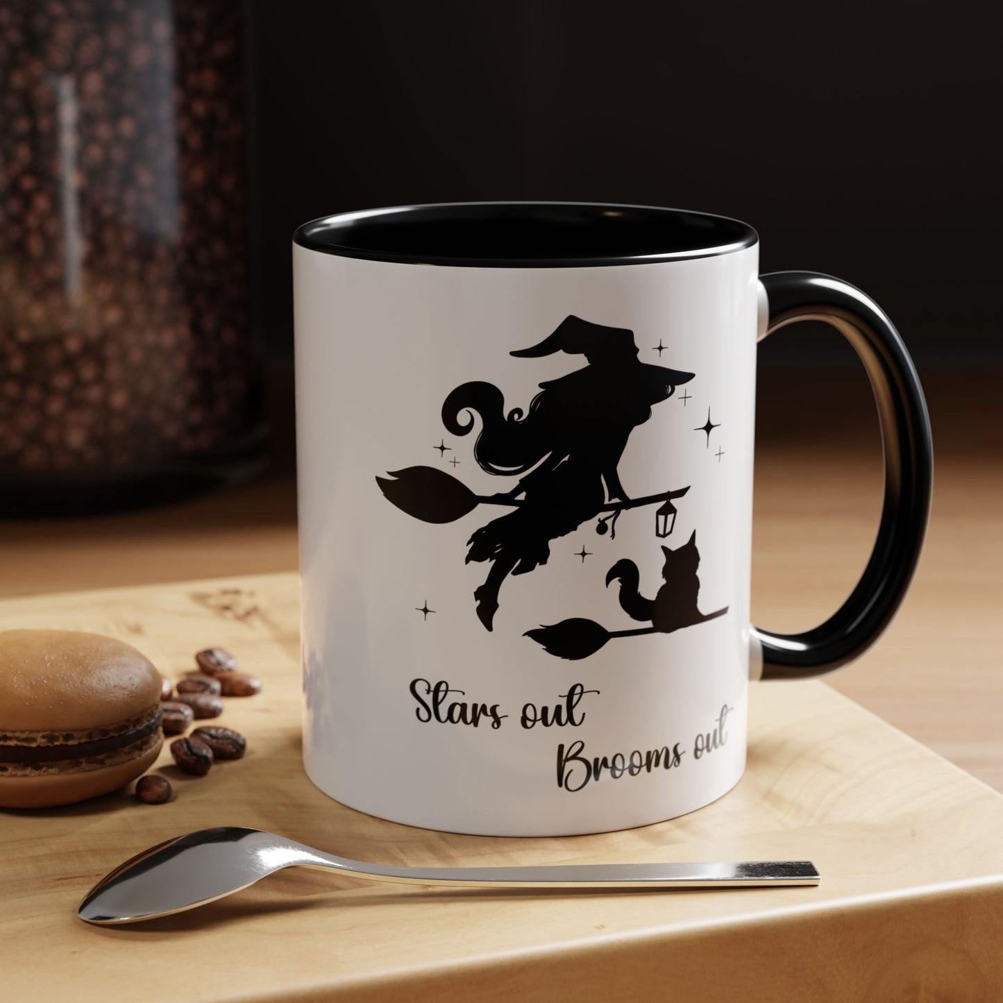 Dark Shadow Witch with Cat Mug