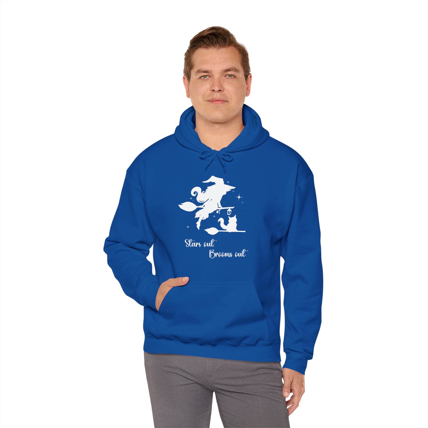 Light Shadow Witch with Cat Unisex Hoodie S-5XL