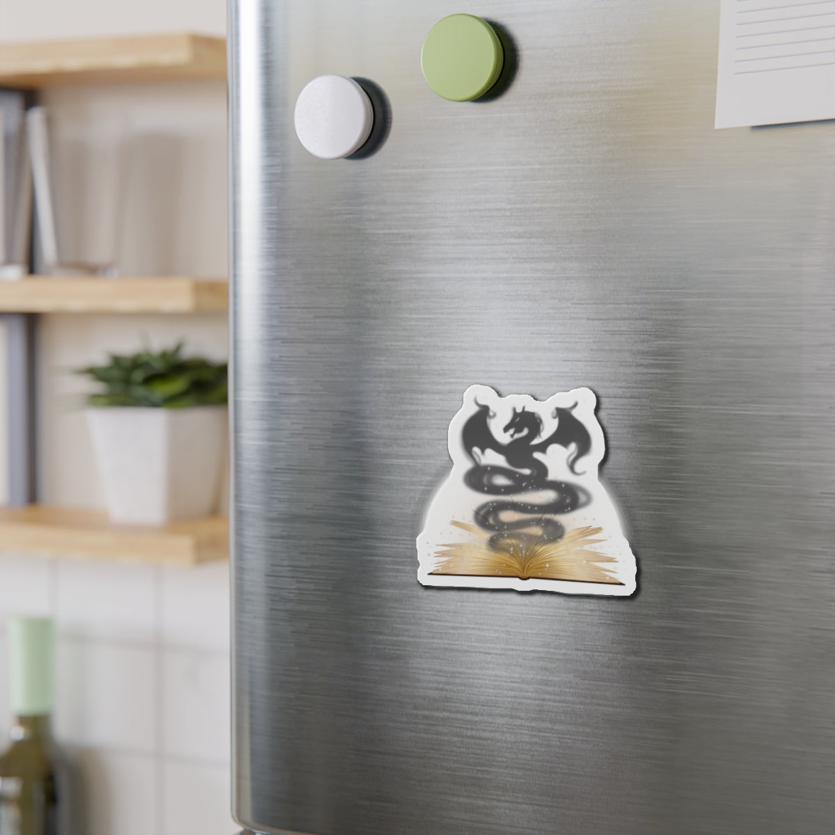 Book Dragon Kiss-Cut Magnet