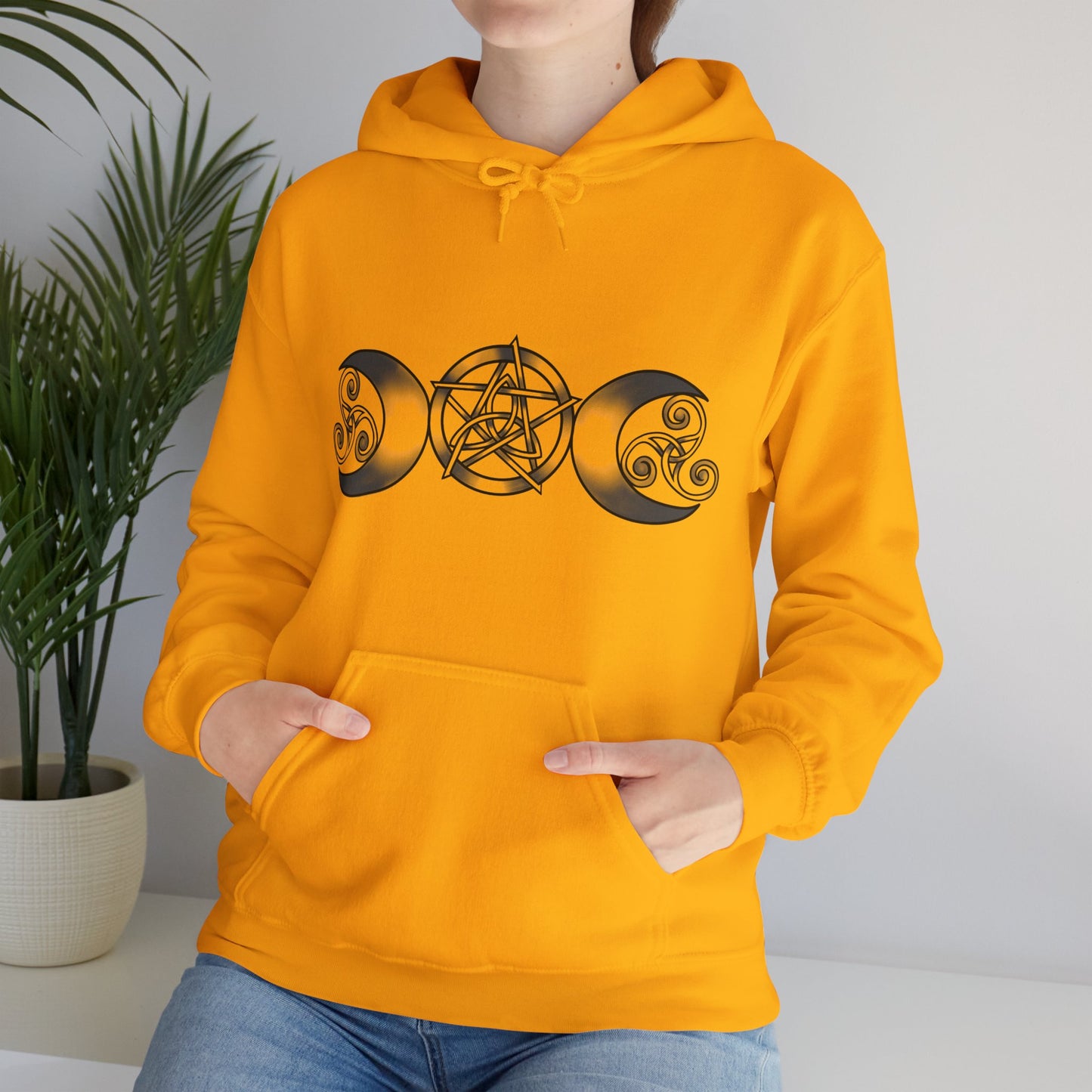 Triple Moon-Triquetra-Pentacle-Triskele Unisex Hoodie S-5XL