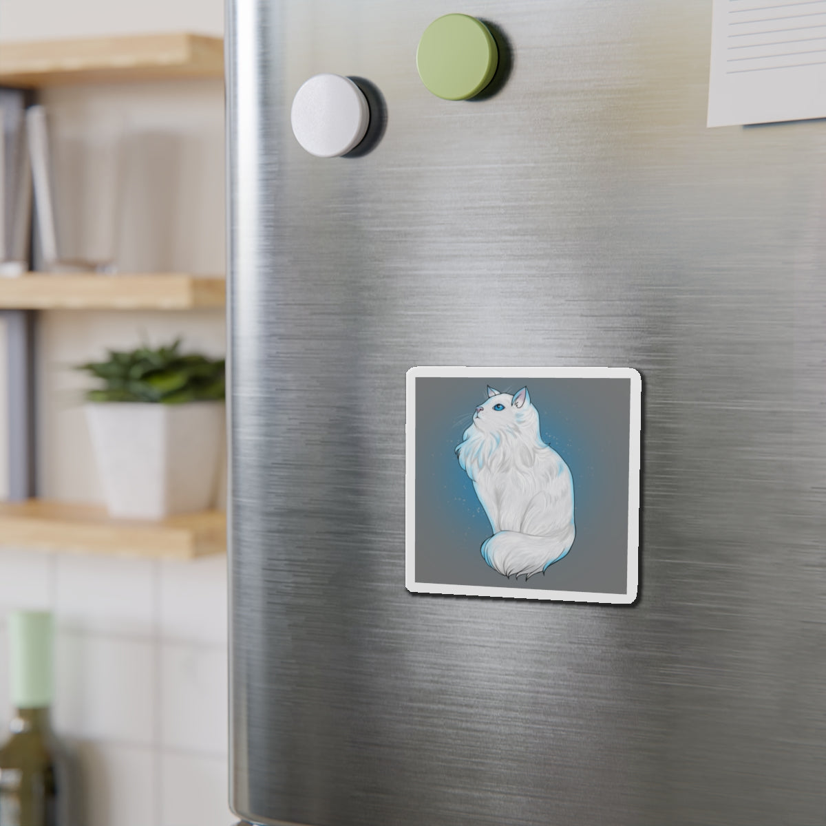 Cat Familiar Kiss-Cut Magnet