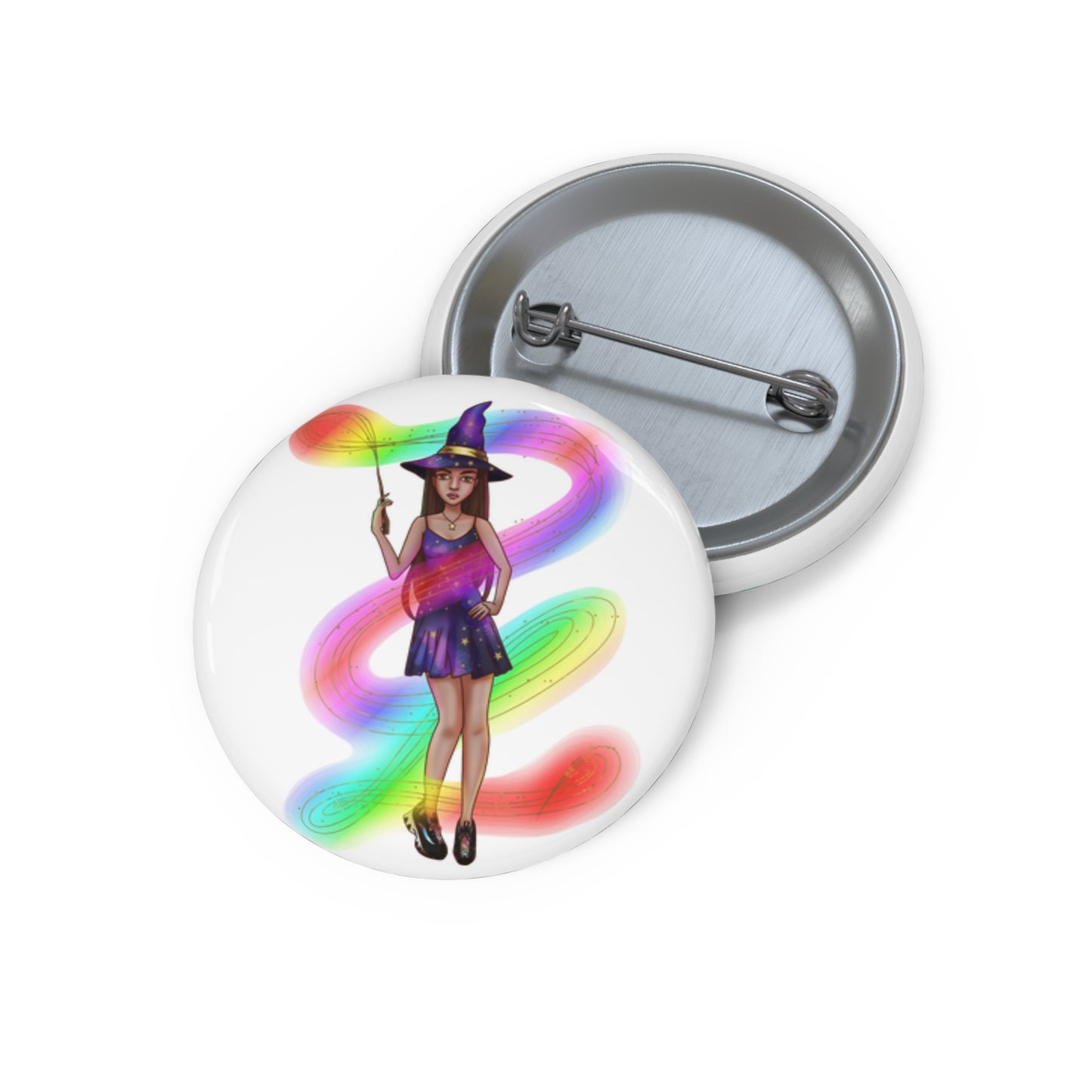 Magical Witch Button Pin