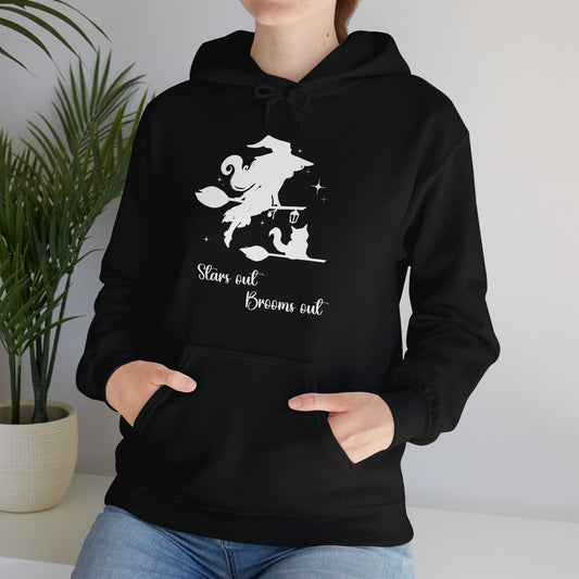 Light Shadow Witch with Cat Unisex Hoodie S-5XL