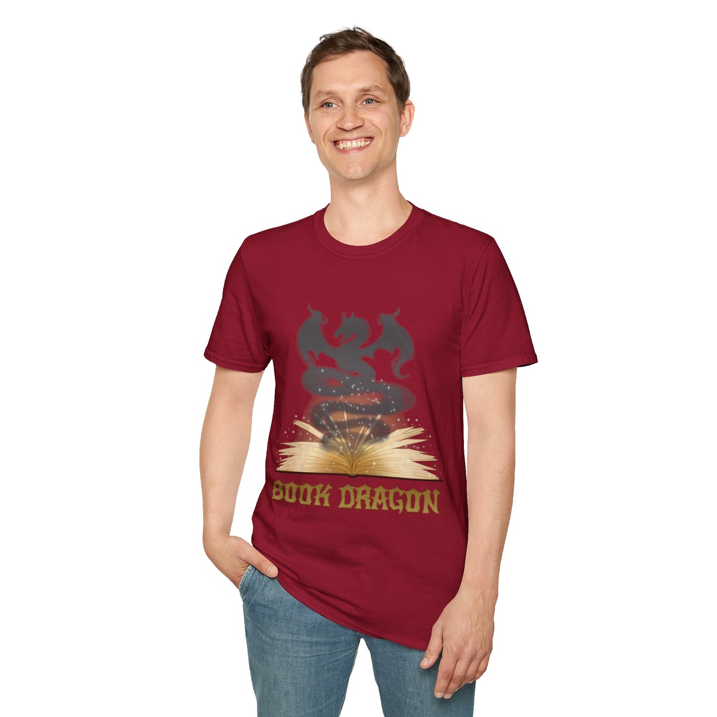 Book Dragon Unisex Softstyle T-Shirt XS-5XL