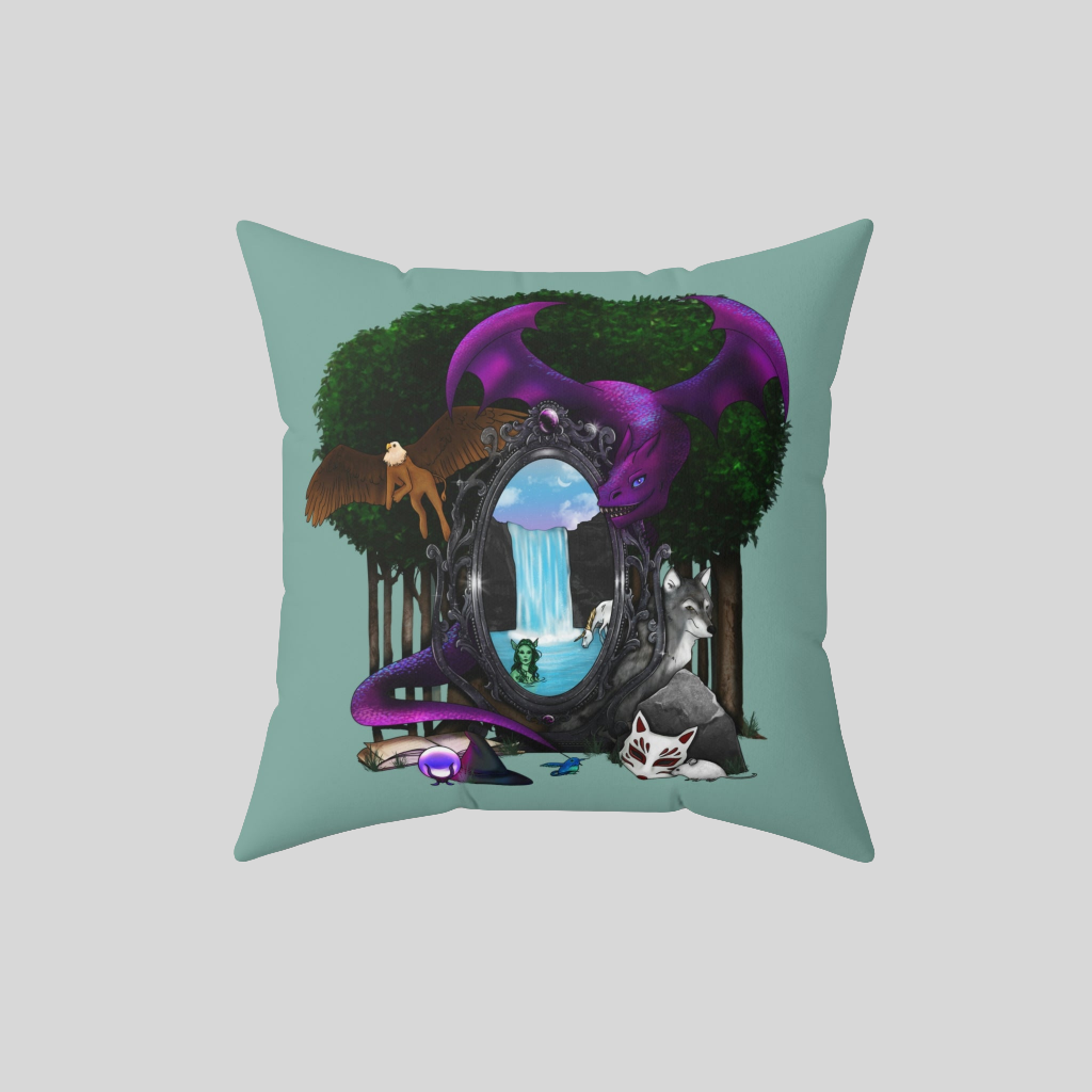 Portal to the Magic Mirror Decorative Pillow