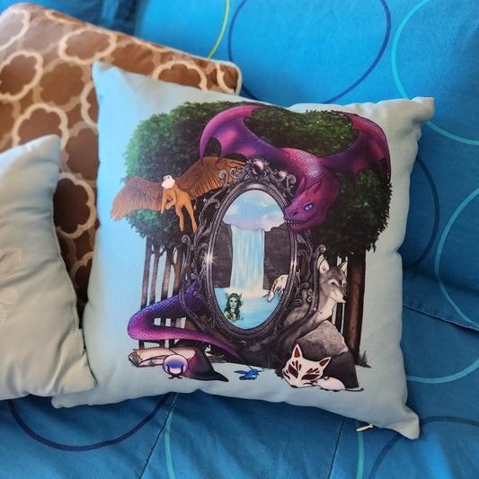 Portal to the Magic Mirror Decorative Pillow