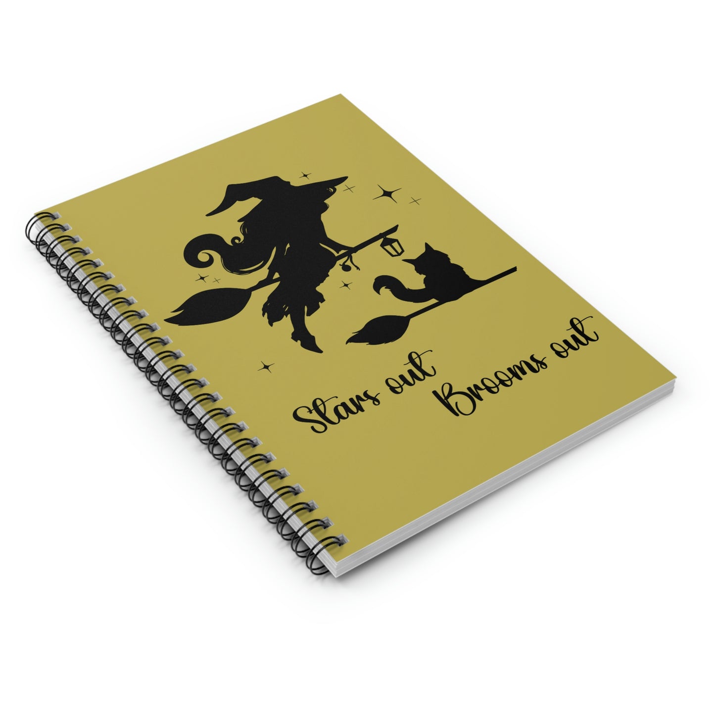 Dark Shadow Witch with Cat Notebook